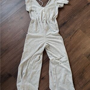 Caution To The Wind Gray and White Striped Top